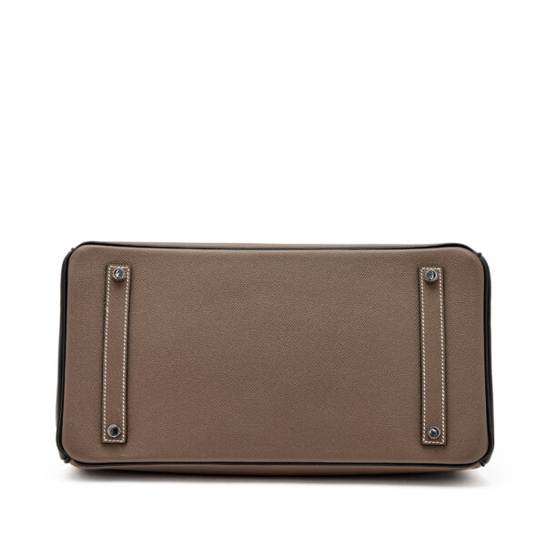 Bi-Color Etain and Black Epsom HSS Birkin 35 Brushed Palladium Hardware - Image 3