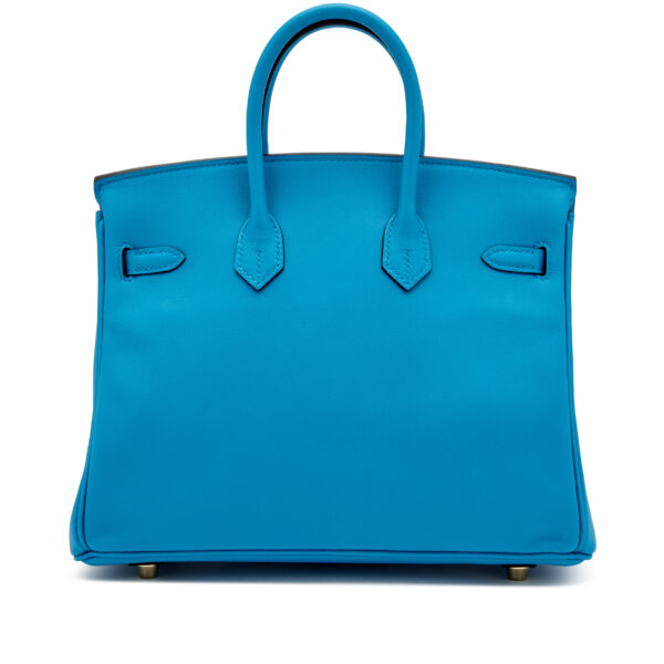 Bleu Zanzibar Swift Birkin 25 Gold Hardware - Image 2