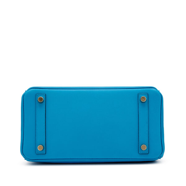 Bleu Zanzibar Swift Birkin 25 Gold Hardware - Image 3