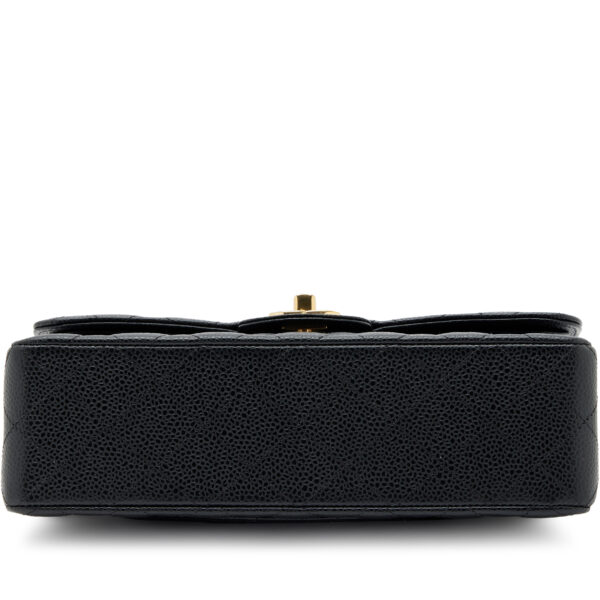 Black Quilted Caviar Small Classic Double Flap Bag Gold Hardware, 2024 - Image 3